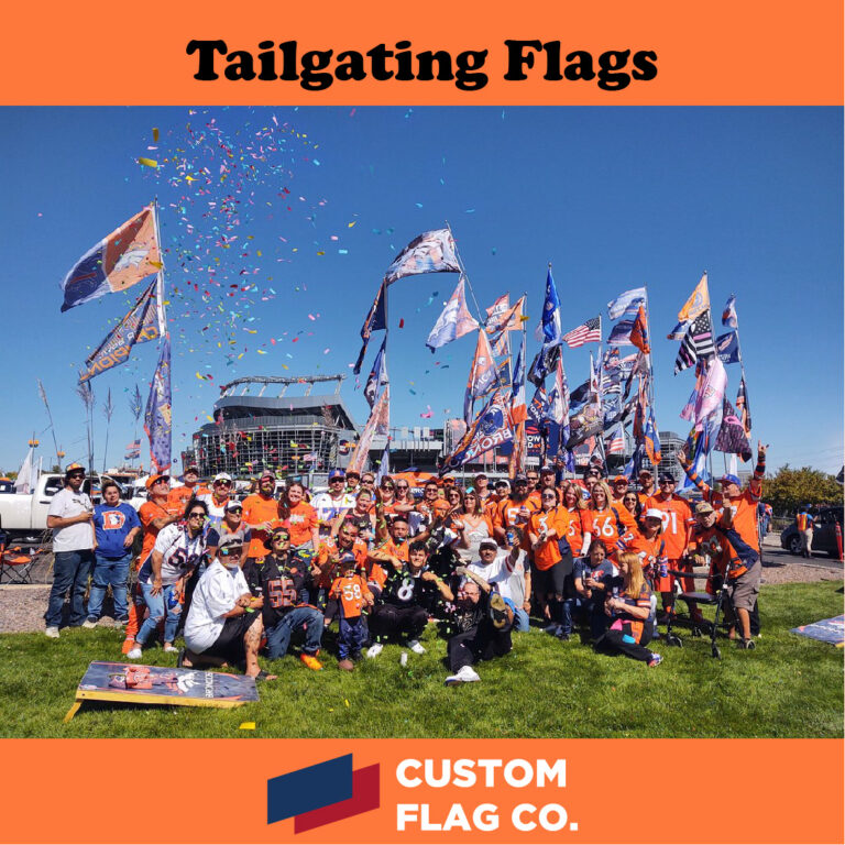 Flags at Football Tailgate Events